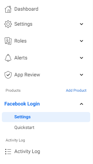 facebook side navigation facebook settings option - yokart third party plugins